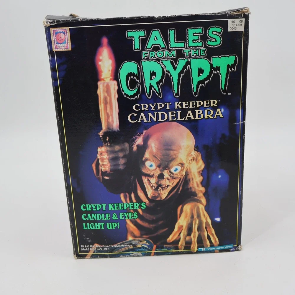 Trendmasters Tales from the Crypt Keeper Candelabra Vintage 1996 Brown Light Up